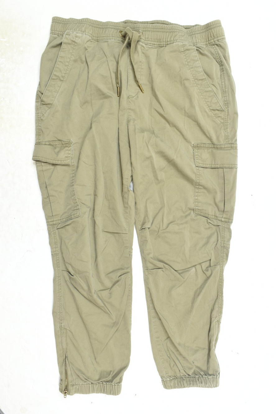 Polo Ralph Lauren Pull-On Cargo Pants Womens Medium Green Cotton Cropped